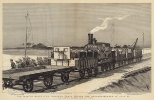 La guerre en Égypte, le train blindé lors de la reconnaissance du 28 juillet